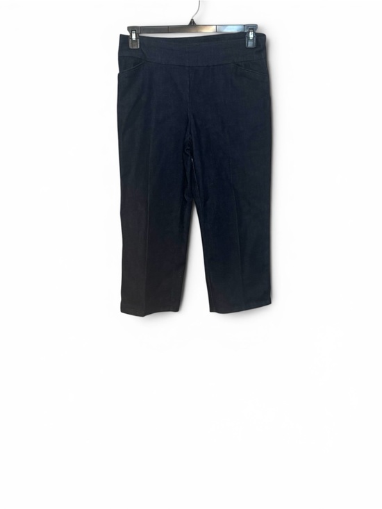 croft & barrow Pants - THE EFFORTLESS STRETCH CAPRI Dark Denim Pants   SIZE: 8    BIN#12